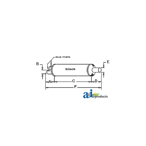 Muffler 44" x10" x10"